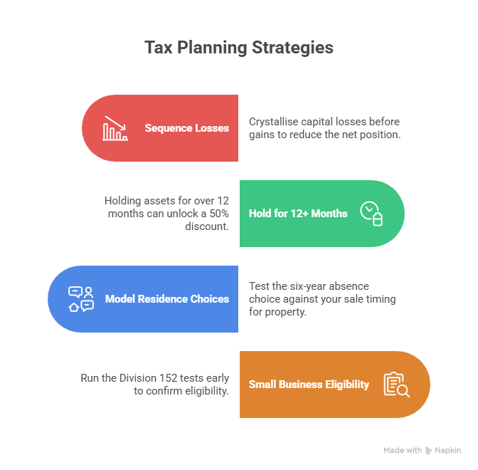 Planning moves to consider before you sell - unrealised capital gains tax